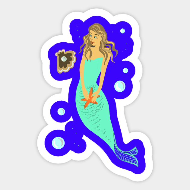 Mermaid Sticker by ArtKsenia